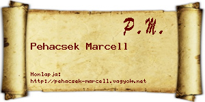 Pehacsek Marcell névjegykártya